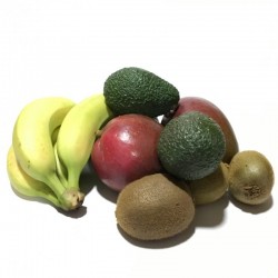 Kiwis, Bio-Mangos, Aguacates"Hass", Bio-Plátanos de canarias   5 kg