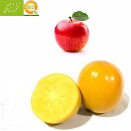 Bio-Kakis Rojo Brillante und rote Bio-Äpfel, insgesamt 5 kg (kakis y manzanas)