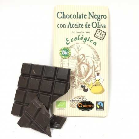 Bio-Zartbitterschokolade 73% Kakao mit Olivenöl 100g