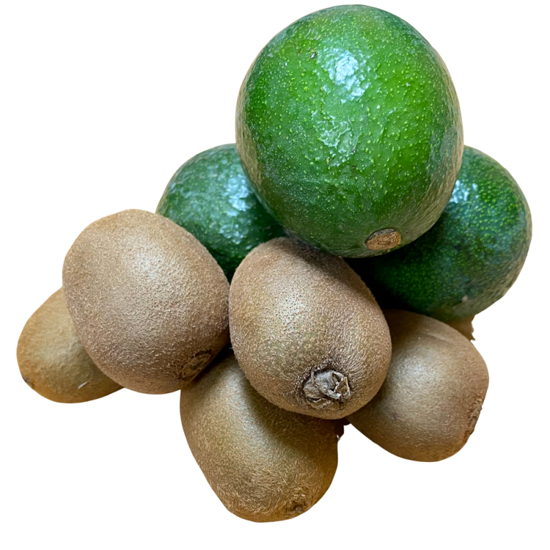 2 Früchte: Kiwis, Avocados 5 kg (aus Umstellung auf Bioanbau)