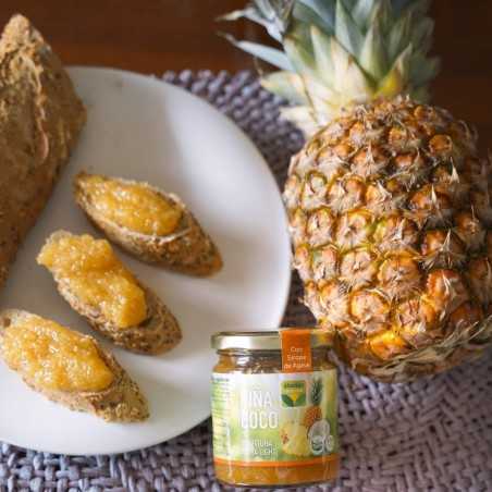 Confiture de Ananas et noix de coco bio avec Agave 260 g (piña y coco)