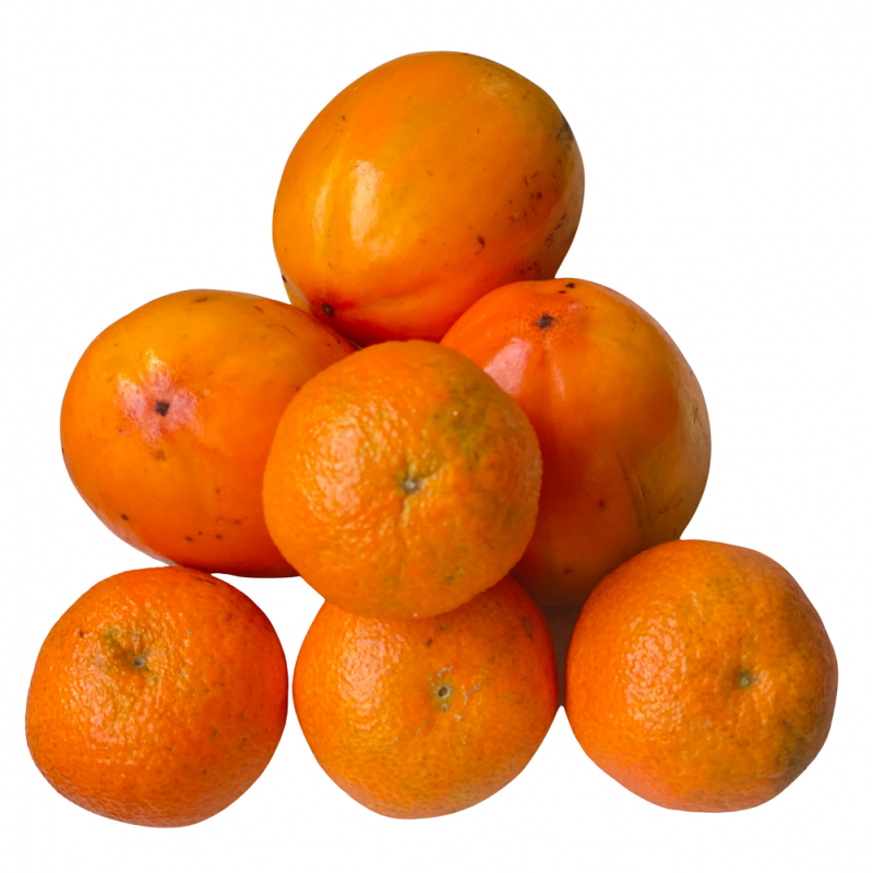 Mandarinas 7 kg, Kakis 3 kg, 10 Kg