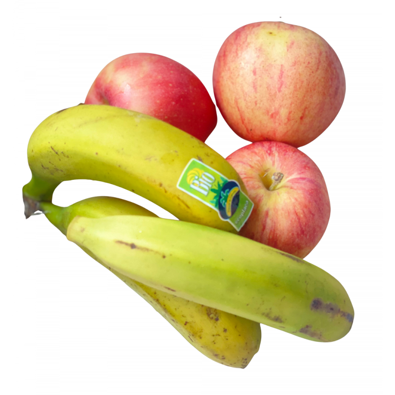 Frutas Ecológicas Plátanos y Manzanas: 5 kg